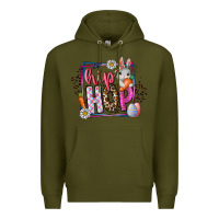 Army Green hip hop Premium Hoodie - CowhideDigitalArt