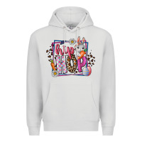 Dove Grey hip hop Premium Hoodie - CowhideDigitalArt