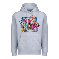 Heather Grey hip hop Premium Hoodie - CowhideDigitalArt