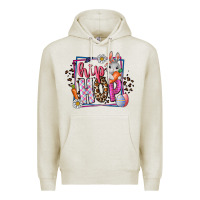 Oatmeal Heather hip hop Premium Hoodie - CowhideDigitalArt