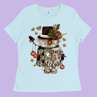 Walking In A Winter Wonderland Ladies Tee Designed By Cowgirlartshop