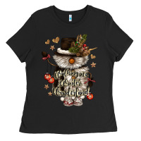 Black walking in a winter wonderland Ladies Tee - CowGirlArtShop