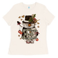 Bone walking in a winter wonderland Ladies Tee - CowGirlArtShop