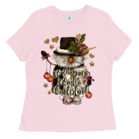 Bubblegum Pink walking in a winter wonderland Ladies Tee - CowGirlArtShop