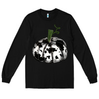 Black watercolor cowhide halloween pumpkin Long Sleeve Tee - RanaPortraitStore