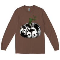 Chestnut watercolor cowhide halloween pumpkin Long Sleeve Tee - RanaPortraitStore