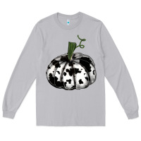 Moon Dust watercolor cowhide halloween pumpkin Long Sleeve Tee - RanaPortraitStore