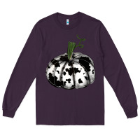 Plum watercolor cowhide halloween pumpkin Long Sleeve Tee - RanaPortraitStore