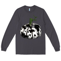 Smoke watercolor cowhide halloween pumpkin Long Sleeve Tee - RanaPortraitStore
