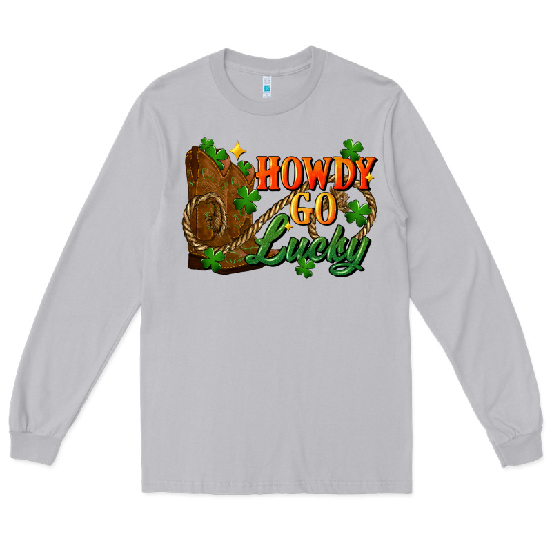 Howdy Go Lucky St. Patricks Day Long Sleeve Tee by FaDigitalArtStudio | Teevron