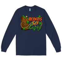 Navy Howdy go lucky st. patricks day Long Sleeve Tee - FaDigitalArtStudio