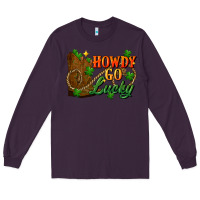 Plum Howdy go lucky st. patricks day Long Sleeve Tee - FaDigitalArtStudio