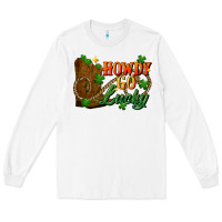 White Howdy go lucky st. patricks day Long Sleeve Tee - FaDigitalArtStudio