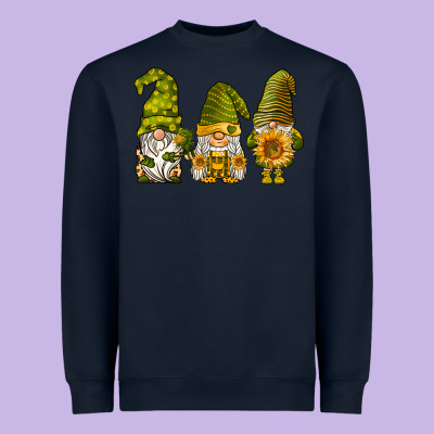 Sunflower Gnomies Heavyweight Sweatshirt Designed By Barkaloodesign