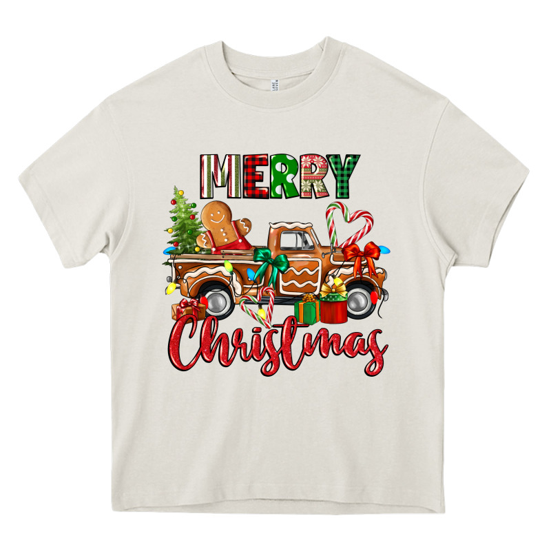 Merry Christmas Gingerbread Truck Heavy Core Tee by texasbilliewilder | Teevron