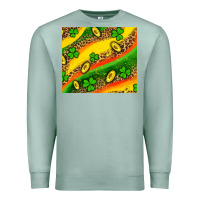 Seafoam st patricks coin and shamrock Premium Sweatshirt - AdoDesignShop