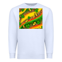 White st patricks coin and shamrock Premium Sweatshirt - AdoDesignShop