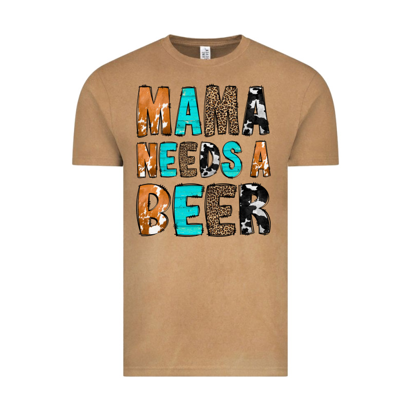 Mama Needs A Beer Vintage Tee by CowCowDesign | Teevron