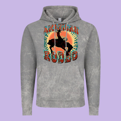 American Rodeo Vintage Hoodie Designed By Fadigitalartstudio