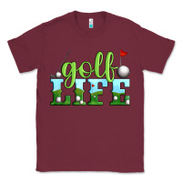 Burgundy golf life Classic Tee - Artiststas