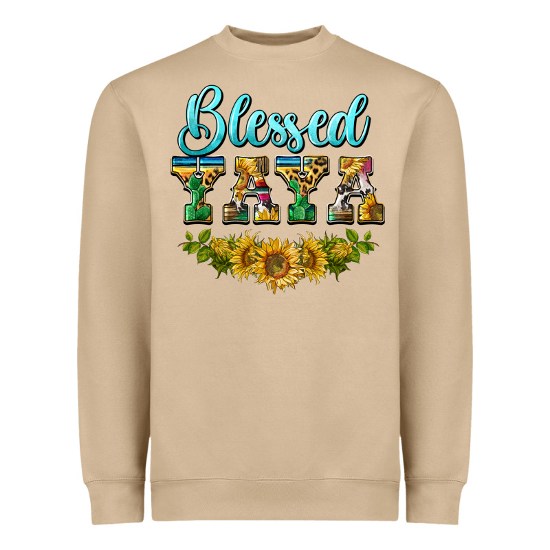Blessed Yaya Heavyweight Sweatshirt by BarkalooDesign | Teevron