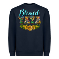 Navy blessed yaya Heavyweight Sweatshirt - BarkalooDesign