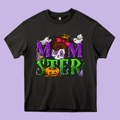 Momster Halloween Heavy Core Tee Designed By Nancycooperartshop