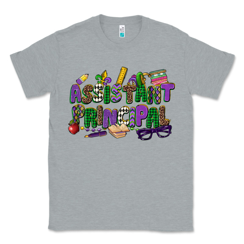 Assistant Principal Mardi Gras Classic Tee by CowGirlArtShop | Teevron