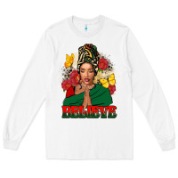 White believe black woman Long Sleeve Tee - FaDigitalArtStudio