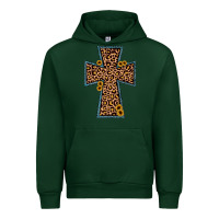 Forest Green leopard sunflower cross Urban Hoodie - JahusDesignShop