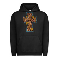 Pigment Black leopard sunflower cross Urban Hoodie - JahusDesignShop