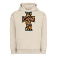 Pigment French Oak leopard sunflower cross Urban Hoodie - JahusDesignShop