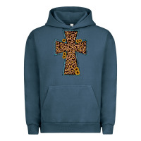 Pigment Midnight Navy leopard sunflower cross Urban Hoodie - JahusDesignShop