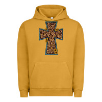 Pigment Peanut Butter leopard sunflower cross Urban Hoodie - JahusDesignShop