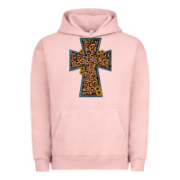 Pigment Salmon leopard sunflower cross Urban Hoodie - JahusDesignShop