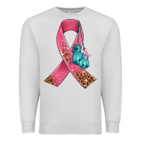 Dove Grey cancer ribbon and boxing gloves Premium Sweatshirt - AdoDesignShop