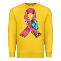 Lemon cancer ribbon and boxing gloves Premium Sweatshirt - AdoDesignShop
