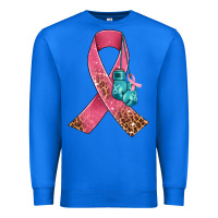 True Royal cancer ribbon and boxing gloves Premium Sweatshirt - AdoDesignShop