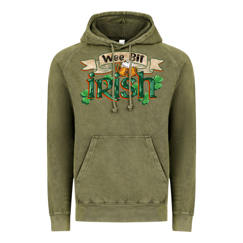 Wee Bit Irish St Patricks Day Vintage Hoodie by FaDigitalArtStudio | Teevron