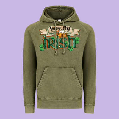 Wee Bit Irish St Patricks Day Vintage Hoodie Designed By Fadigitalartstudio