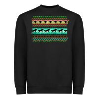 Black turquoise aztec bullskull and horse Heavyweight Sweatshirt - BarkalooDesign