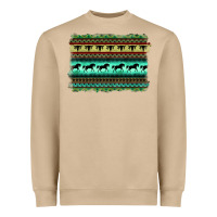 Mushroom turquoise aztec bullskull and horse Heavyweight Sweatshirt - BarkalooDesign