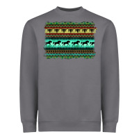Storm turquoise aztec bullskull and horse Heavyweight Sweatshirt - BarkalooDesign