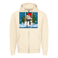 Sandshell snowy christmas snowman Zipper Hoodie - BarkalooDesign