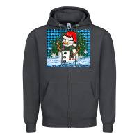 Smoke snowy christmas snowman Zipper Hoodie - BarkalooDesign