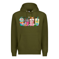 Army Green easter day coffee gnome Premium Hoodie - CowhideDigitalArt