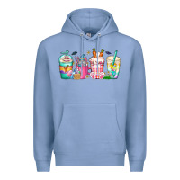 Colony Blue easter day coffee gnome Premium Hoodie - CowhideDigitalArt
