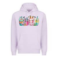 Lilac easter day coffee gnome Premium Hoodie - CowhideDigitalArt
