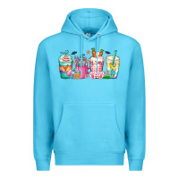 Ocean Blue easter day coffee gnome Premium Hoodie - CowhideDigitalArt