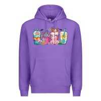 Purple easter day coffee gnome Premium Hoodie - CowhideDigitalArt